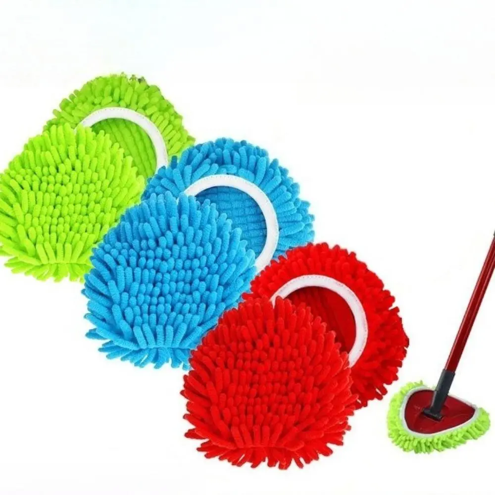 2-Pack Thick Chenille Duster Mop Heads, Washable Reusable Replacement Refills with Long Reach, Absorbent for Lint & Pet Hair, Dry Dusting Household Cleaning Accessory for Indoor Home Use