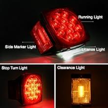 Nilight 2PCS Square LED Trailer Light Kit Low Profile Submersible IP68 LED Stop Turn Tail Side Marker License Light for 12V Utility Trailer Boat Camper RV Trucks Marine Snowmobile  dealsforyoudays