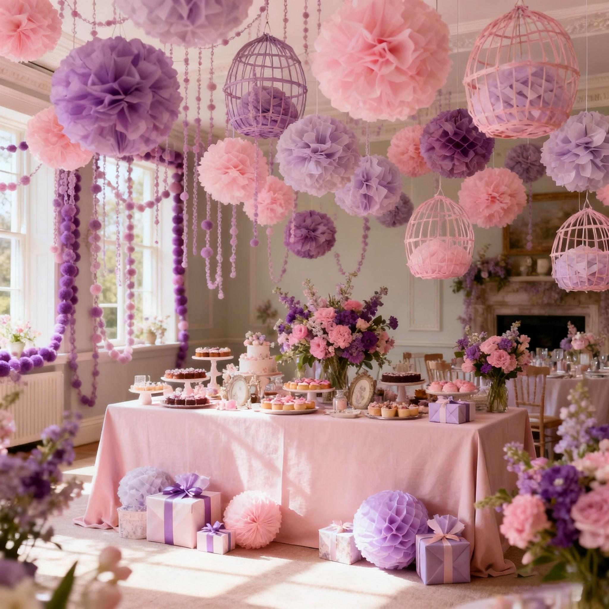 21pcs Mixed Color Paper Flower Balls Set, DIY Handmade Ceiling Hanging Decorations, Romantic Party Wedding Birthday Decoration