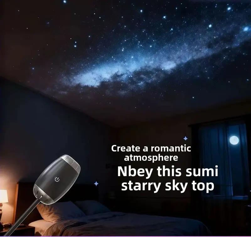 Galaxy Car Mounted Starry Sky USB Ambient Light, High-Definition Focusing, Plug-And-Play, Interior Decoration, Night Drive Atmosphere Lamp Projector