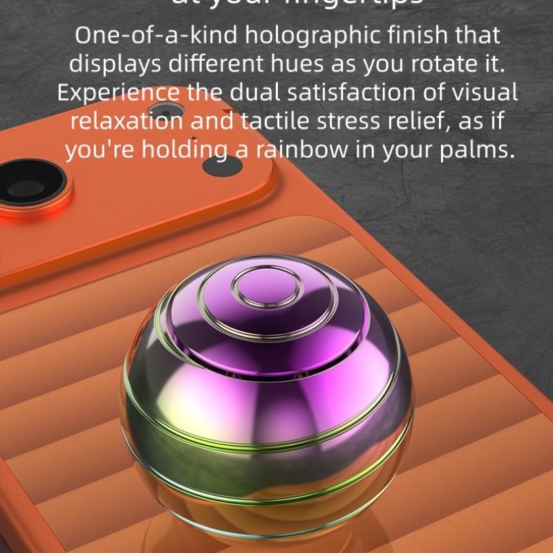 Unfinished Certification Fidget Spinner, Desktop Rotation Stress Relief Toy, Metal Colorful Glow Pressure Release Tool, Single Piece