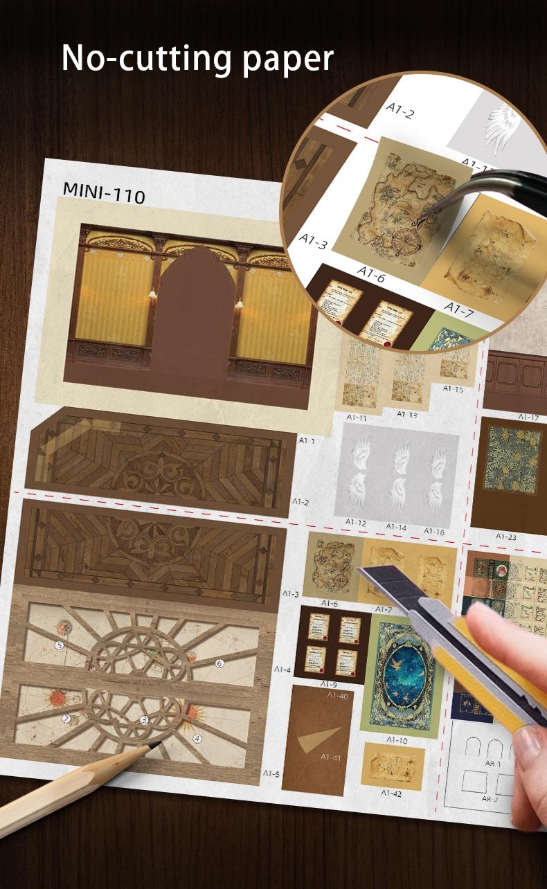 Fantasy Magic Cube Series DIY Miniature Dollhouse Cabin, 1 Box Wooden Handmade 3D Puzzle Model Toy and Creative Home Bedroom Decoration Fantasy Magic Cube Series DIY Miniature Dollhouse Cabin, 1 Box Wooden Handmade 3D Puzzle Model Toy and Creative Home Bedroom Decoration