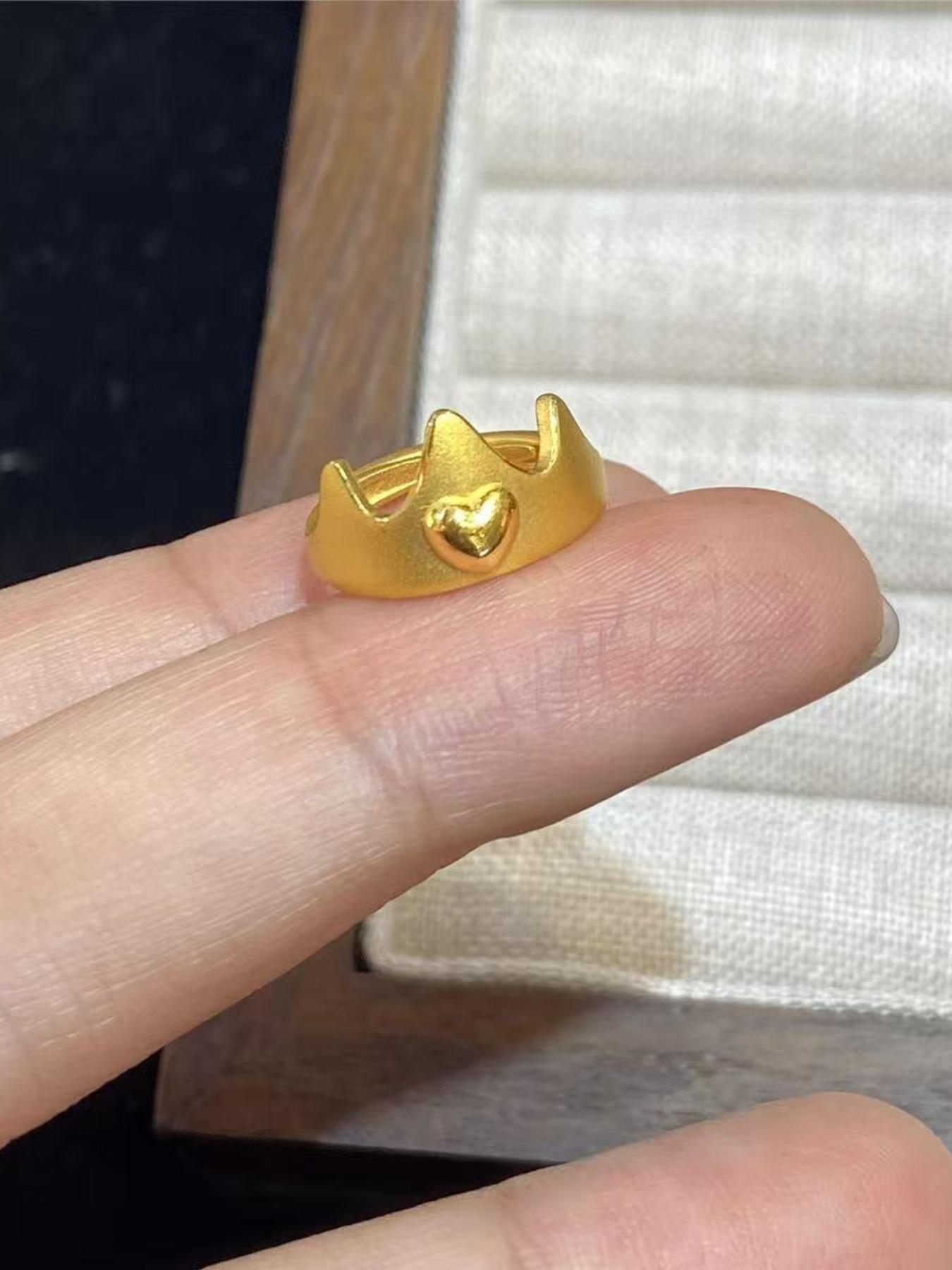 Cute Crown Heart Baby Ring, Perfect Photo Prop, Party Jewelry Accessory, Infant Photography Ring, Baby Shower Gift