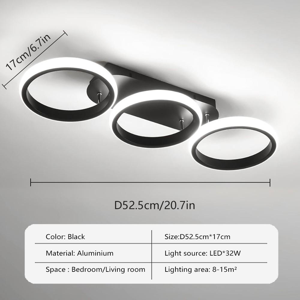 Circular LED Ceiling Light, Hardwired Ceiling Light, Aluminium/Silicone Construction, White/Warm Light Suitable For Bedrooms, Living Rooms, Study Rooms, Kitchens, Indoor Lighting Fixture