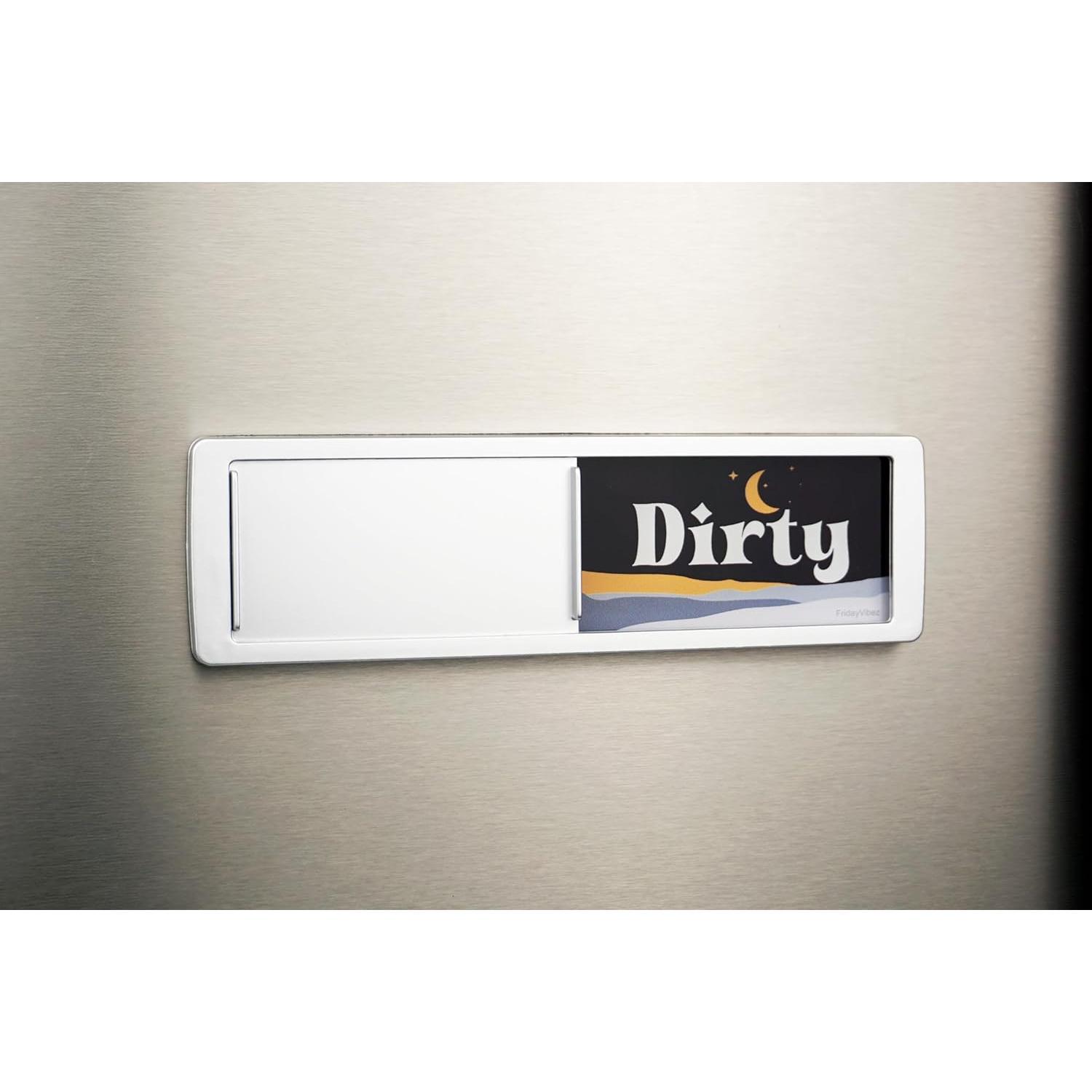 Dishwasher  Clean Dirty Sign -  Signs That Say Clean/Dirty - Optional Sticker Adhesive for Non-Metal Stainless Steel Dish Washers - Boho Style