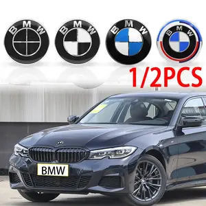 1/2Pcs 82MM 74MM Car Front Hood Emblem Rear Trunk Badge Logo For BMW E46 E36 E38 E39 E90 F30 F10 F20 G20 E87 E60 E53 E63 F01 F02 E83 X3 X5 X6 M M3 M4 Auto Accessories Vehicle Exterior Decoration Car Decals Automobile Decals