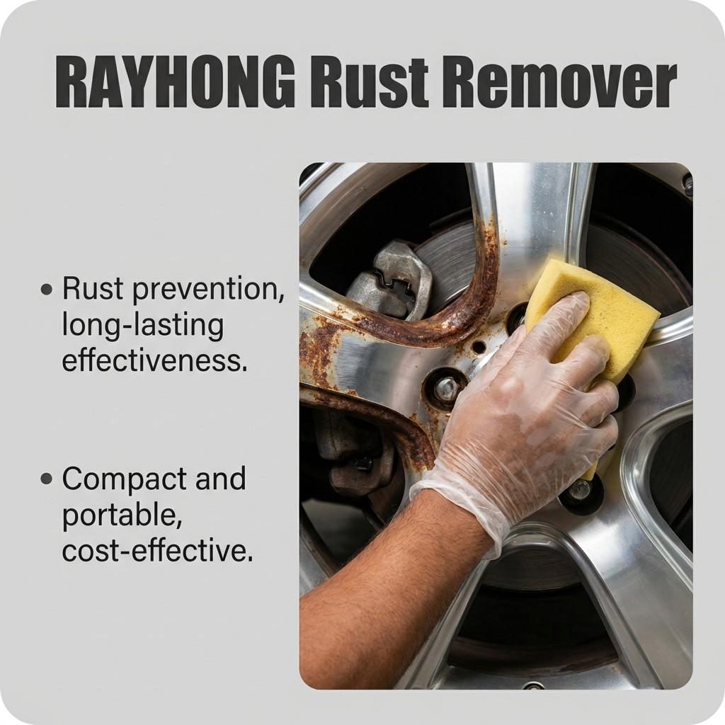 Car Wheel HUB Rust Remover, Car Wheel HUB Cleaning Freshener, Surface Iron Powder Rust Stain Cleaner, Automotive Maintenance Essential