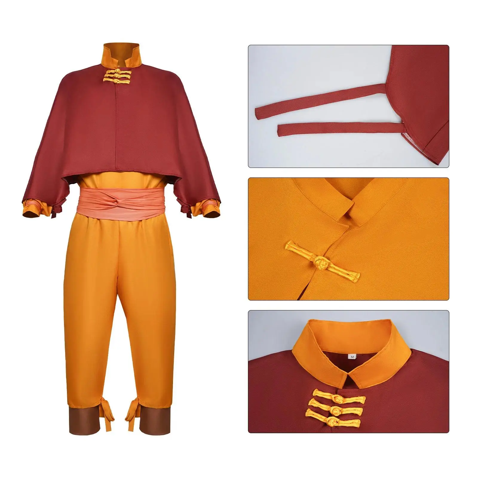 Anime 5PCS Aang Cosplay Costume Anime Cosplay Costume Adult Suit Outfits Halloween Accessories Prop Avatar Outfits Editio