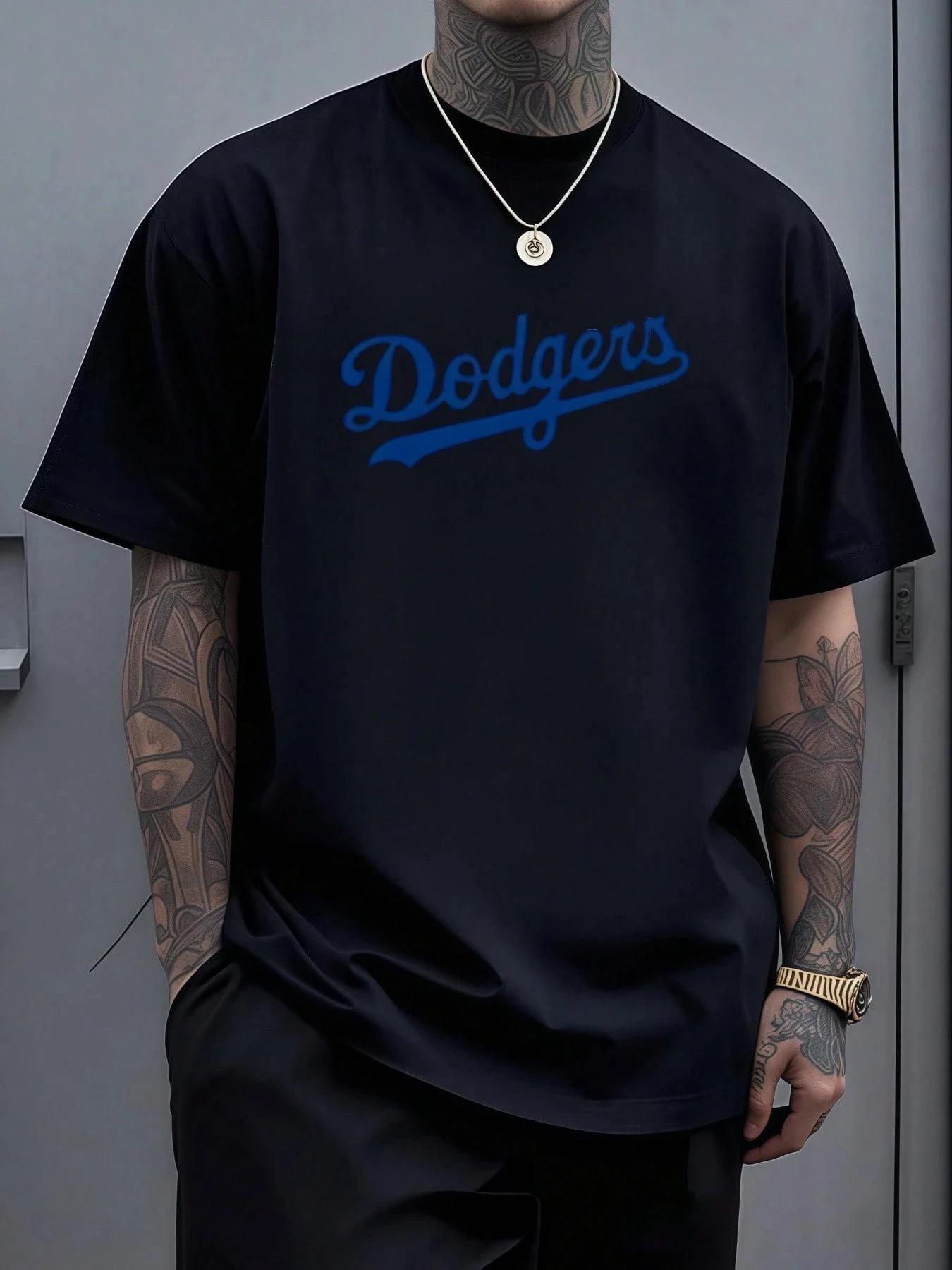 Mens Bold Dodgers Script Emblem In Deep Blue Celebrating Timeless Baseball Heritage And Team Pride For Men t shirt men