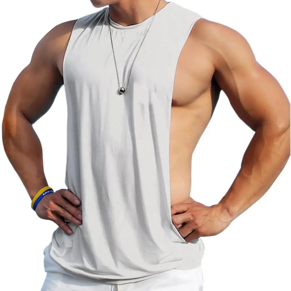 Men's Muscle Stringer Tank Top, Breathable Gym Wear for Workout Sessions