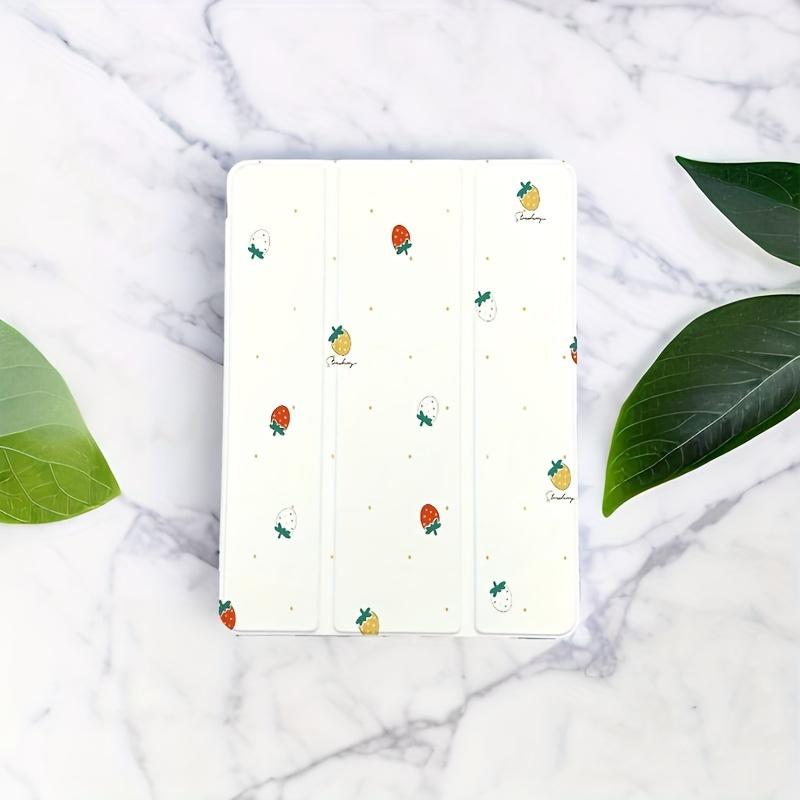 A colorful little strawberry pattern 70% off phone stand, foldable, non-slip, adjustable stand, suitable for iPad Air 4/5( 10.9inch ), 7/8/9( 10.2inch ), 5/6/Air 1/2( 9.7inch ), Air 3( 10.5inch ), Pro( 11inch ), 10th generation devices, Accessories, Table