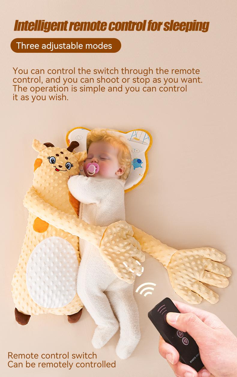 Baby Sleeping Pillow Big White Goose Patting Soother Animals Shaped Sleep Aid Calming Companion for Bedtime