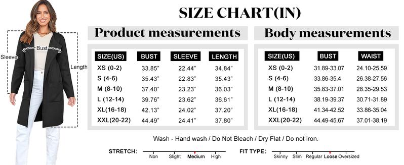 ANRABESS Women's Open Front Knit Lightweight Cardigan Casual Long Coatigan Sweater Lady Jacket Coat 2025 Fall Outerwear cardigan sweater