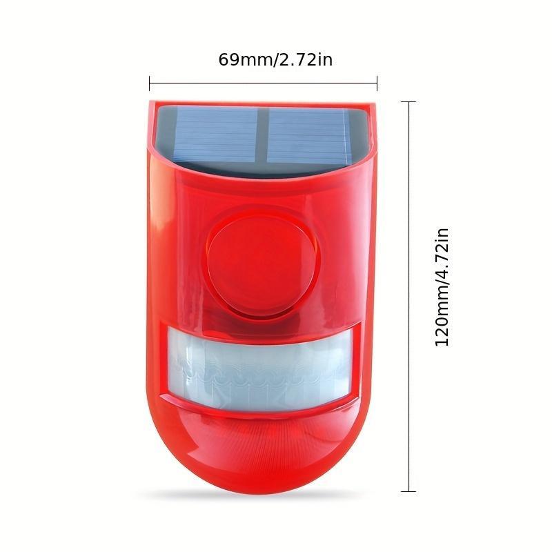 Anti-Theft High-Decibel Solar Motion Sensor Alarm Siren, Outdoor Security System with 6 LED Flashing Modes, IP55 Waterproof Solar Powered Speaker for Home, Villa, Farm, Chicken Coop detail 6