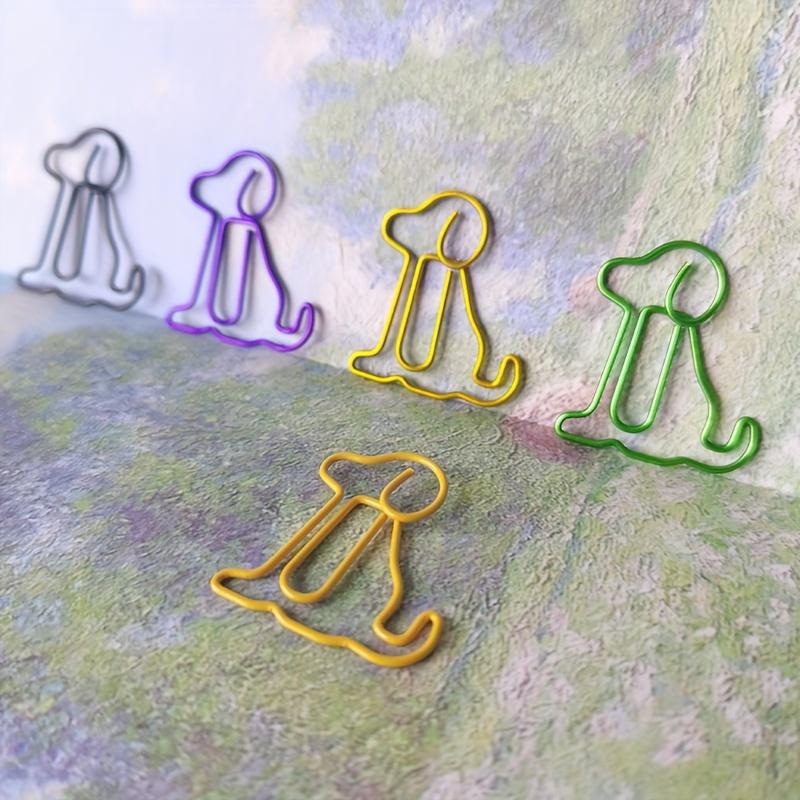 20pcs Colorful Animal Paper Clips - Cute Sitting Dog Design, Iron ...