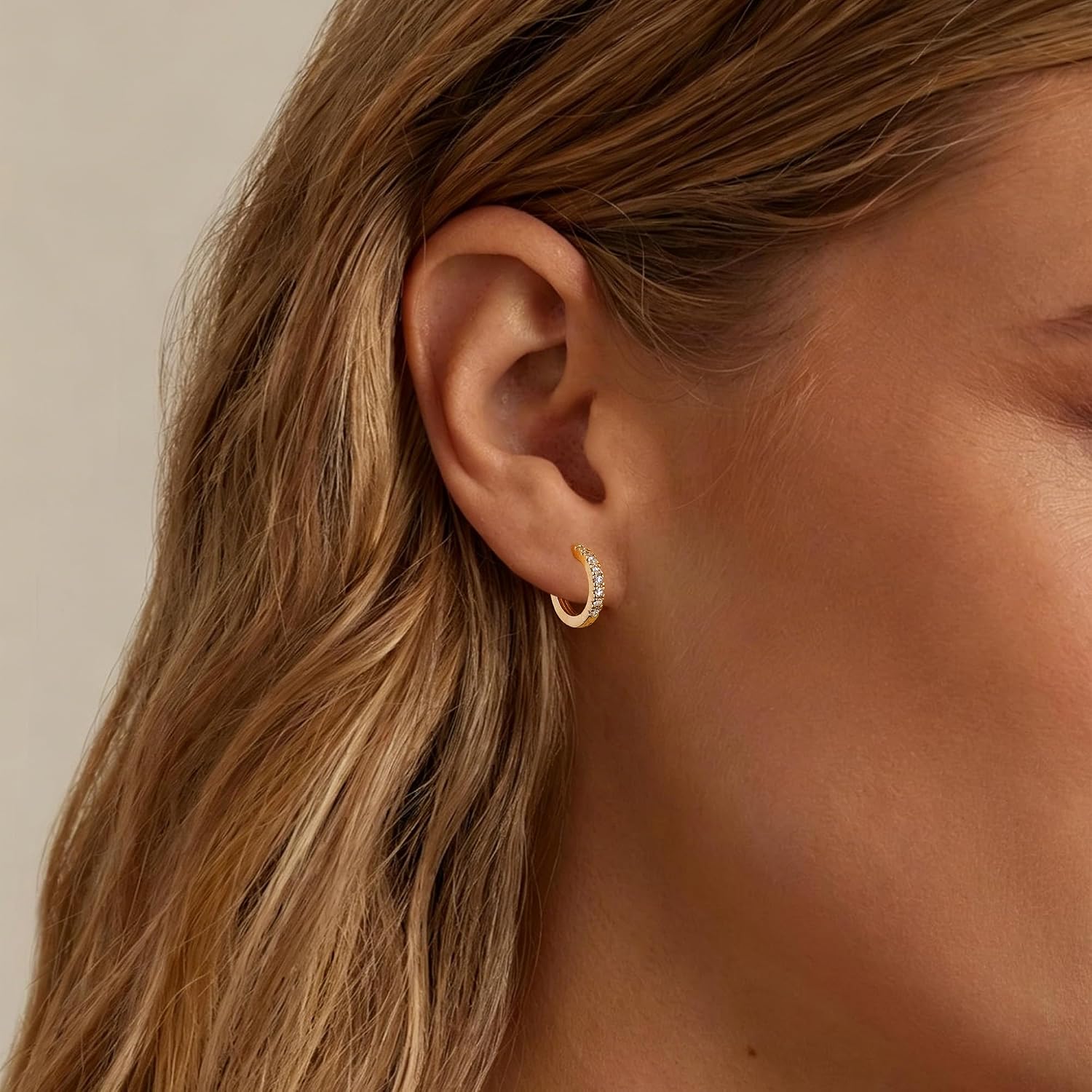 3 Pairs Small Hoop Earrings  Cartilage Earrings for Women Cubic Zirconia Earrings Huggie Hoop Ear  Earrings for Men 8mm 10mm 12mm