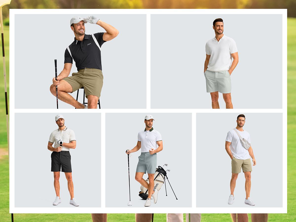 G Gradual Men's Golf Shorts Stretch Quick Dry Breathable Gym Shorts Lightweight Athleticshorts Fashion Casual Workout Shorts With 3 Pockets Daily Wear