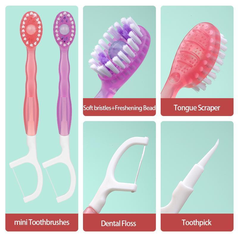 Disposable Toothbrush Set, Portable Mini Toothbrush with Toothpaste Storage Box, Oral Care Toothbrush for Home & Travel, Toothbrush Kit
