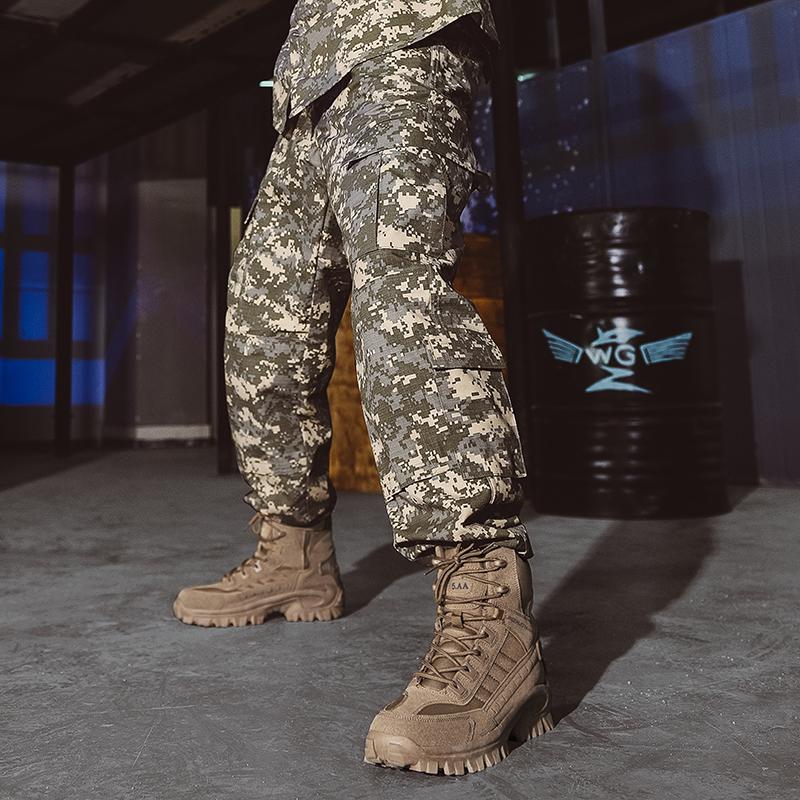 Men's Tactical Boots Lightweight Comfortable All-Day Work Boots with Side Zipper for Motorcycle Combat Hiking Safety Outdoor Shoes Fathersdaygift Asymmetrical Structure Highly Adjustable Laces