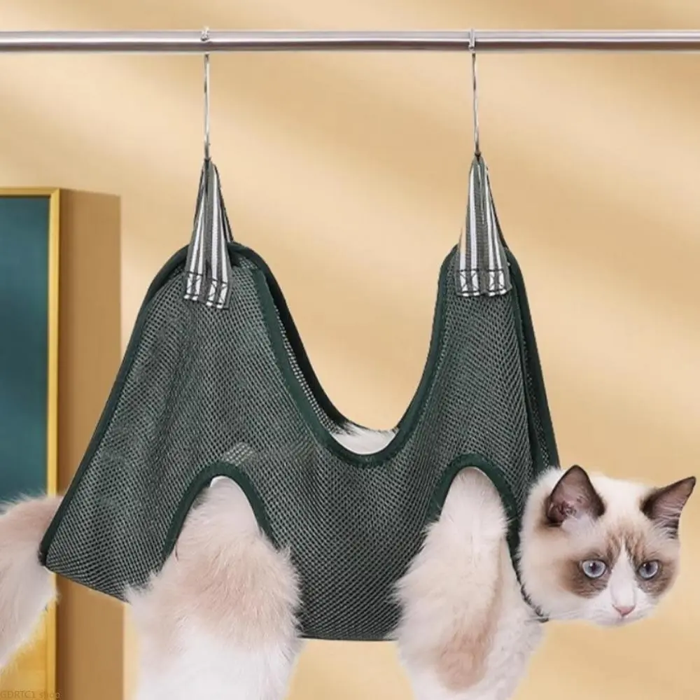 Pet Grooming Hammock, Multifunctional Cat Bathing Bag, Restraint Sack for Nail Trimming, Bathing & Grooming, Suitable for Cats & Small Dogs