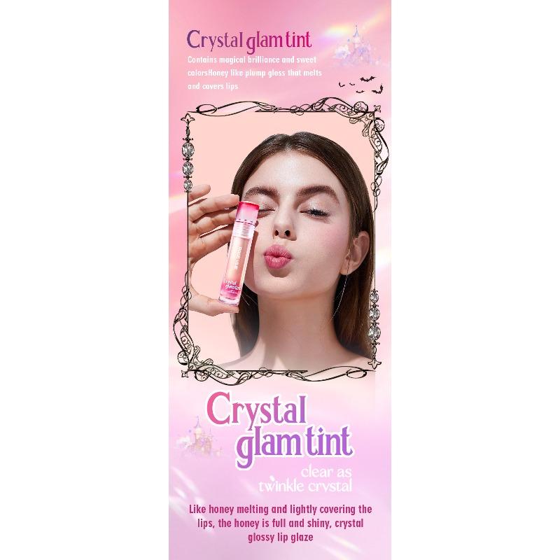 PAGE VINE Mirror Crystal Lip Oil Moisturizing Lip Honey Liquid Lipstick Pure Desire Lip Gloss Non-stick Cup