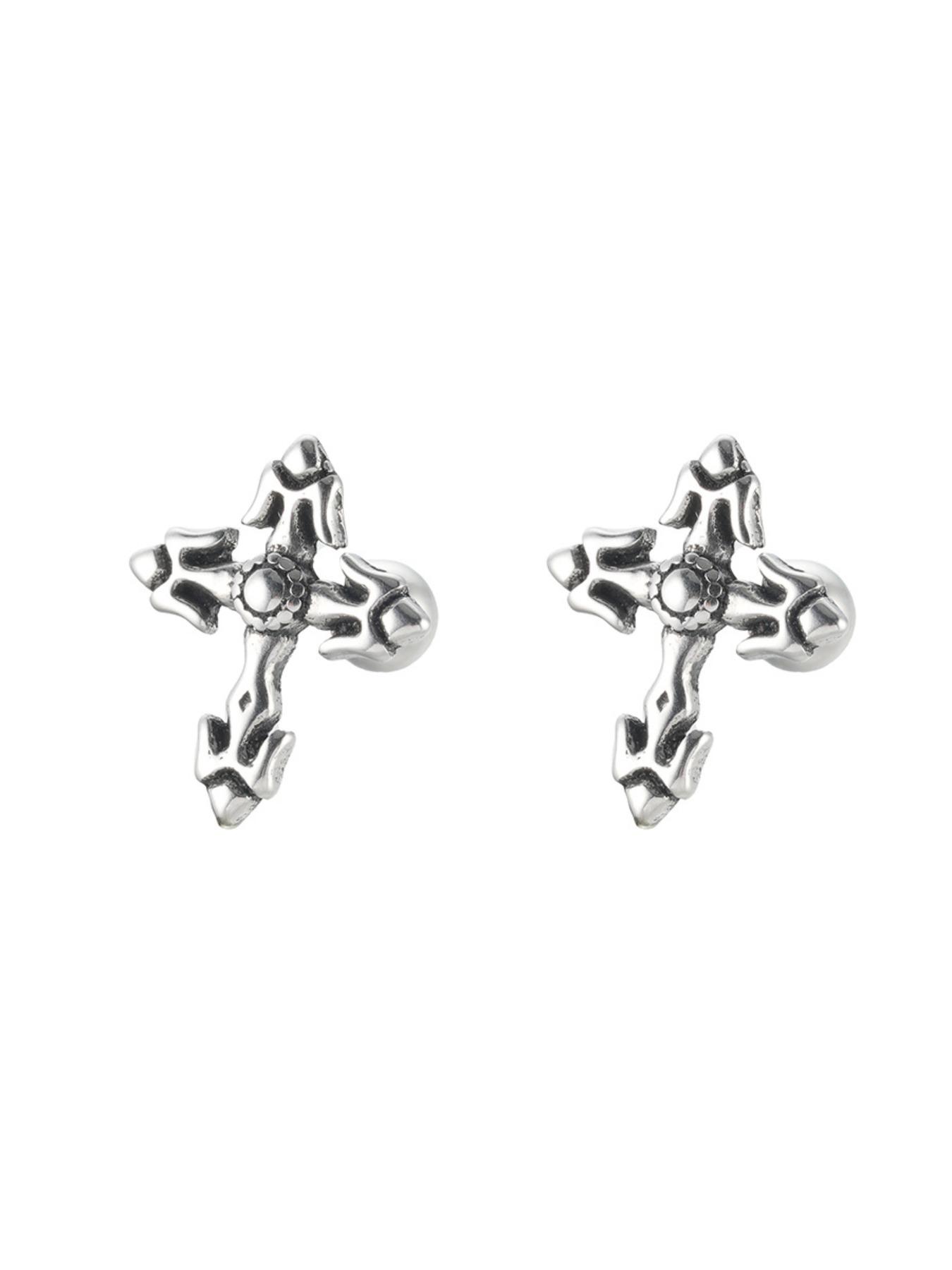 Cross Earrings for Men and Women, Punk Fashion Jewelry, Trendy and Stylish Ear Studs, Versatile Accessory for All Occasions