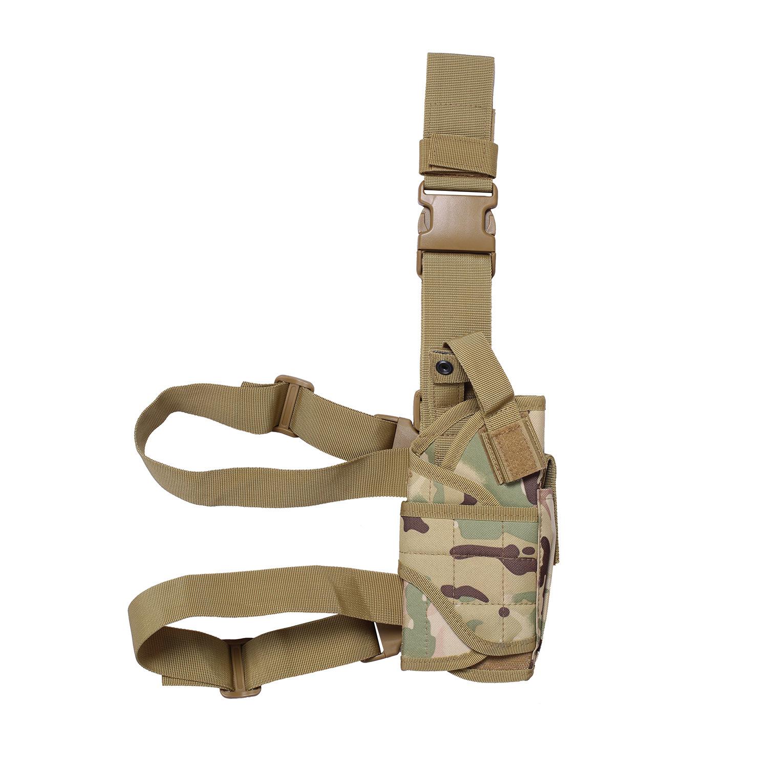 Multifunctional Tactical Leg Gun Holster, Outdoor Sports Leg Bag Quick Draw Pouch, Universal Camo Hunting Bag