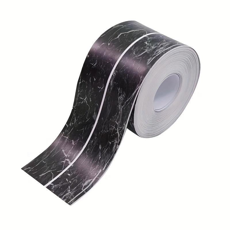 1/3 roll, 5 meters, self-adhesive waterproof sealing tape - marble pattern, PVC material, sandproof and durable, Waterproof Leak Proof, suitable for bathtubs, sinks, and toilets, Flexi Seal, Seal Protector, Long Lasting Adhesive, Leak Proof Design