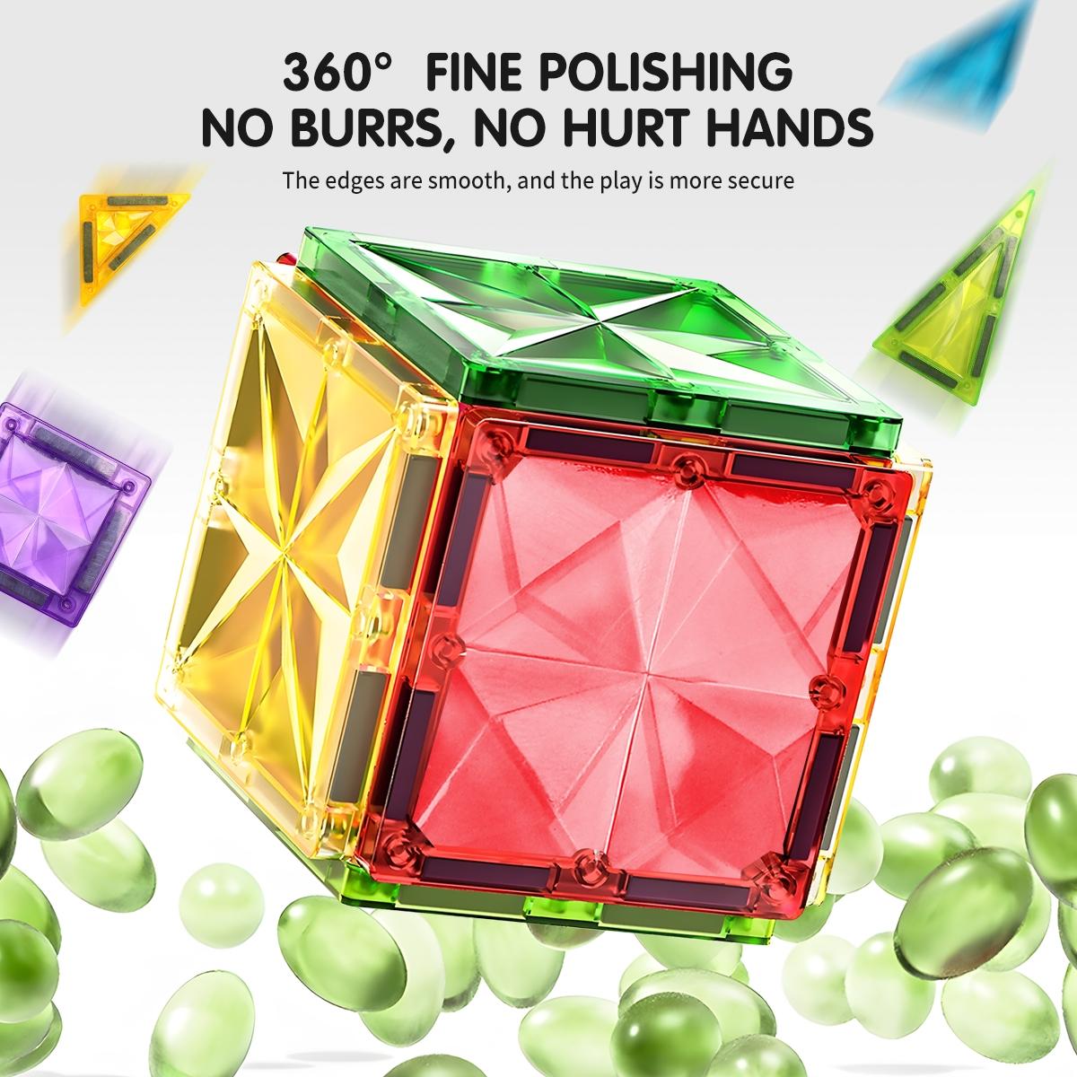 Magnetic Tiles Toy Set, 42/74/126/158 Pieces Boxed Magnetic Blocks, Birthday & Holiday Gift, Suitable for Kids Aged 3+, Magnetic Building Tiles