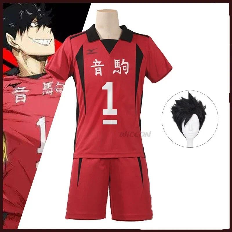 Anime Nekoma School Kenma Kozume Kuroo Tetsuro Cosplay Kostuum Haikiyu Volley Bal Team Jersey Sportkleding Uniform Pruik