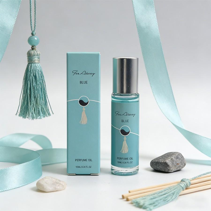 Far Away Roll-On Perfume Oil Set, 3 Scents Blue Gavarry, 10ML Portable Alcohol-Free Fragrance, Ideal for Travel and Daily Use