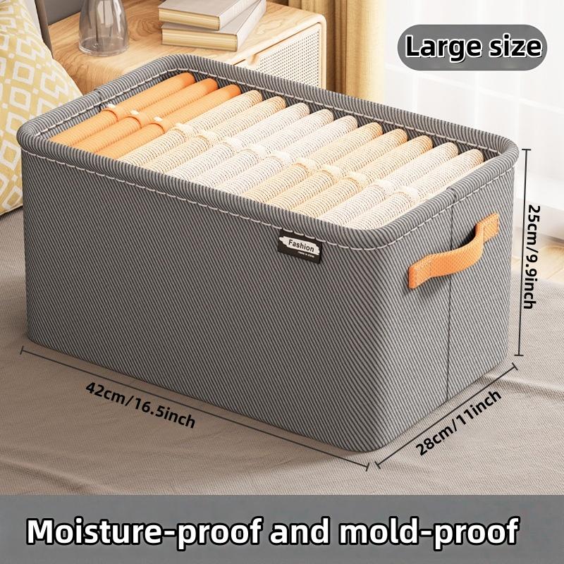 Modern Handheld Storage Box, 1 Count Stackable Storage Basket, Multifunctional Clothes and Toys Storage Box, Clothes Baskets, Suitable for Home, Dormitory, Wardrobe, Organiser