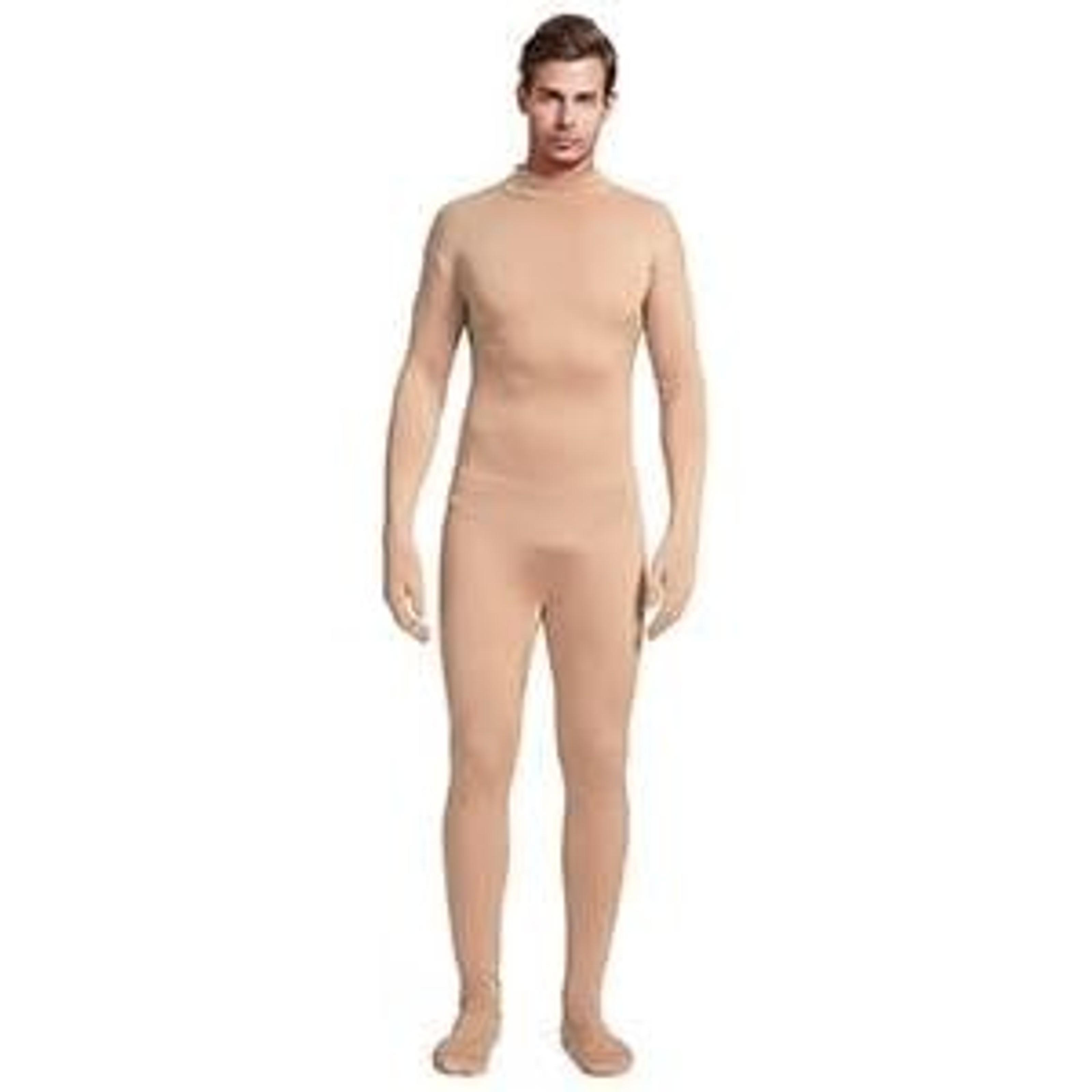 Unisex Spandex Stretch Zentai Bodysuit Costume with Zipper Helper for Adults, Disappearing Man StyleGift Unisex Spandex Stretch Zentai Bodysuit Costume with Zipper Helper for Adults, Disappearing Man StyleGift
