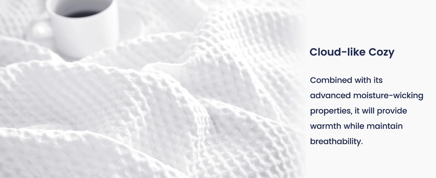 PHF Waffle Blanket - Lightweight Breathable Soft, 100% Cotton, Multi-Color, Throw/Twin/Queen/King/CK, Luxurious Comfort, Soft, Breathable, Stylish Blanket Springtok