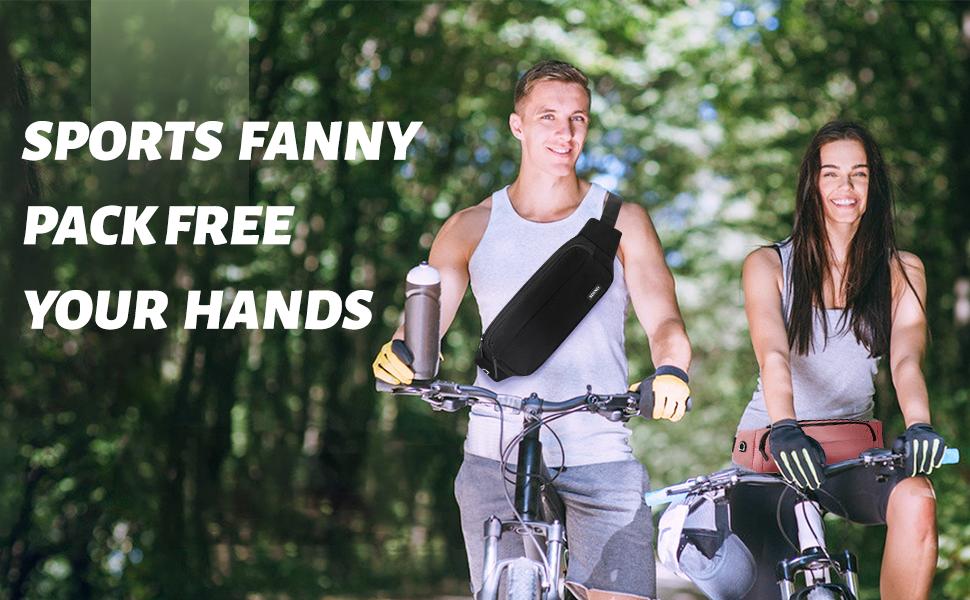 Women's Waterproof Waist Pack - Fanny Pack with Adjustable Strap for Travel, Sports, Running