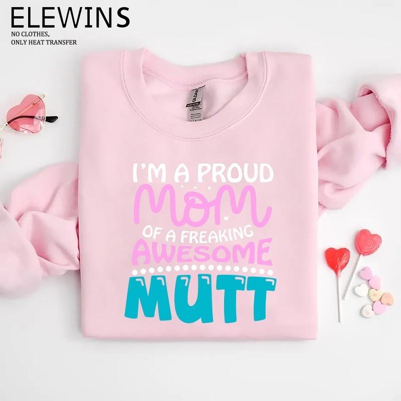 6 Sheets Mother's Day Tshirt DTF Hot Stamping Transfer Film for Tshirt Hoodie Jeans Backpack Pillow Washable Reusable Heat Transfer Vinyl for DIY Crafts