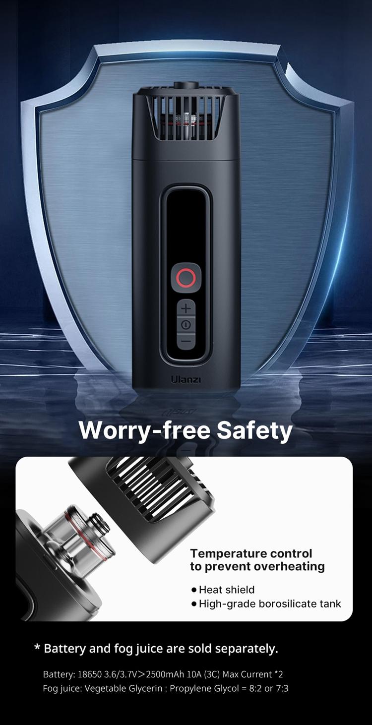 FILMOG Ace Fog Machine 40W Handheld Dry Ice Smoke Machine Studio Video Film Stage Effects Wireless Control Simple Version