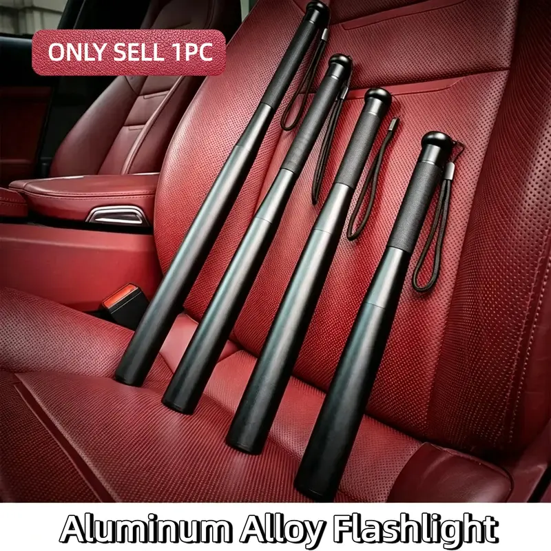 Aluminum Alloy Flashlight, Handheld Portable Light, Three Lighting Modes, Non-Slip Handle, Anti-Loss Tail Rope, Durable, Ideal for Travel, Emergency, Home Use, Portable Outdoor Light