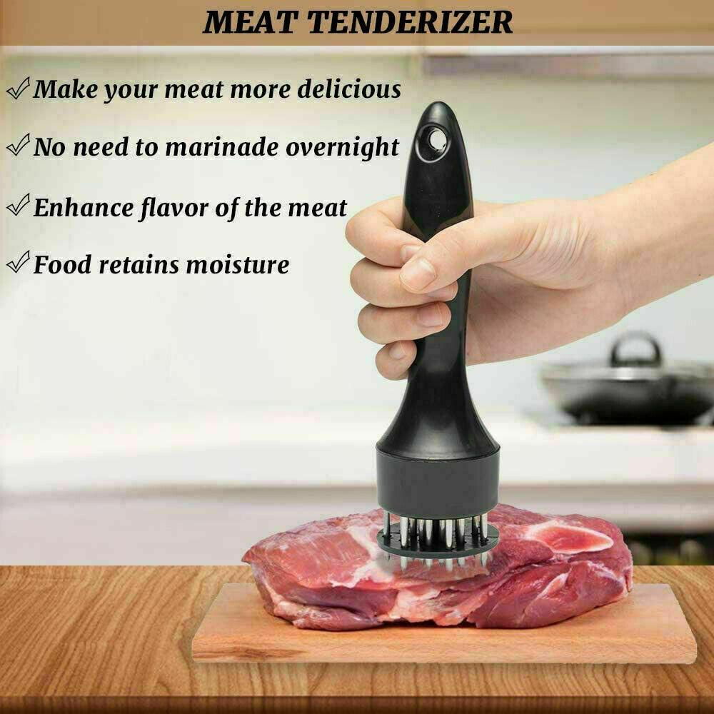 Stainless Steel Meat Tenderizer Needle Steak BBQ Kitchen Cooking Tool