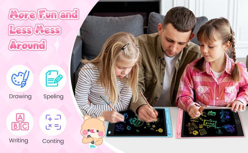 LCD Writing Tablet for Kids - Erasable and Reusable Toddler Doodle ...