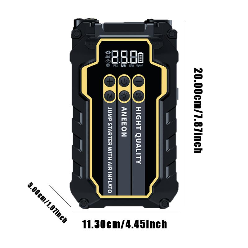 Portable Car Jump Starter with Air Compressor, 3000A 12V Lithium-Ion Battery, Automatic Shut-Off Tire Inflator, Model X49S