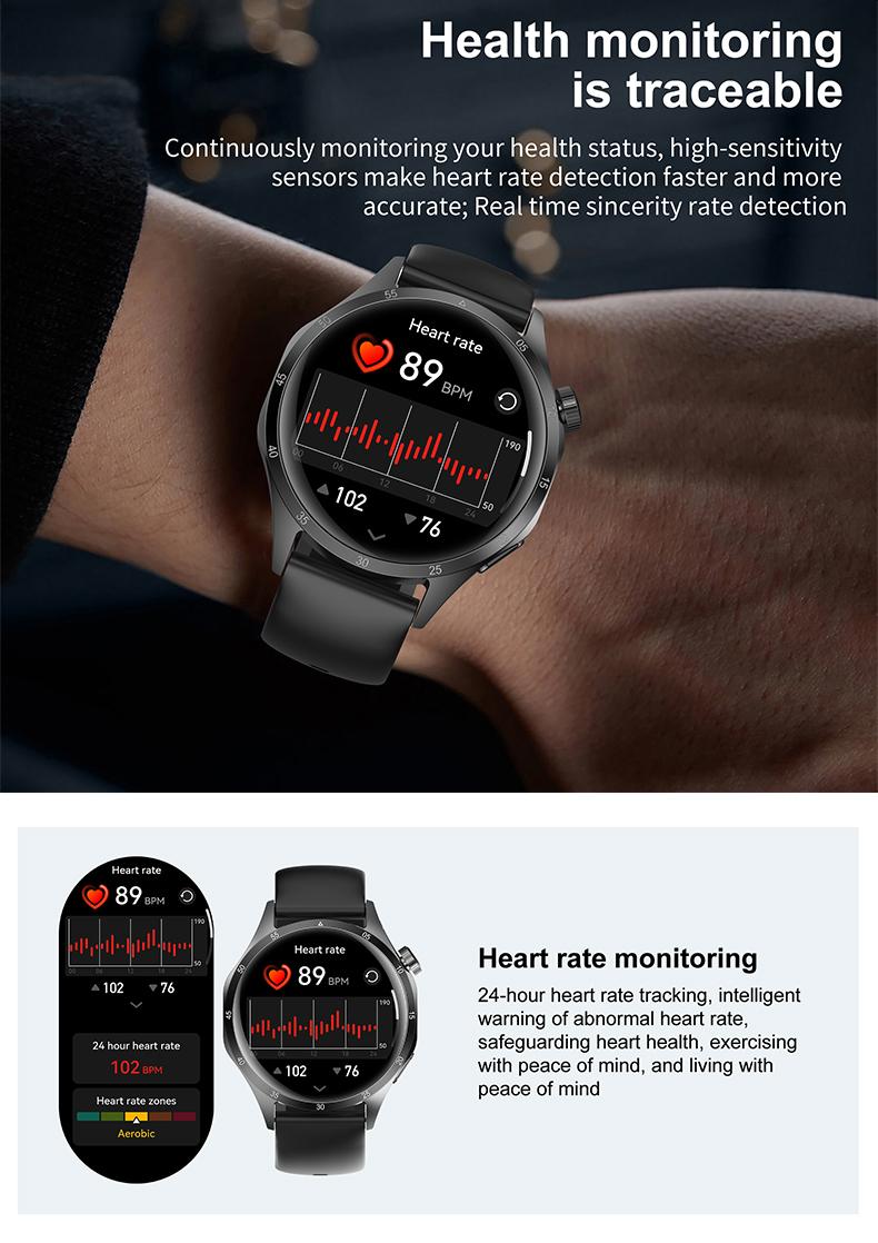 Men's and women's smart watch, HD AMOLED touch screen, compatible with Android and iOS systems, AI voice assistant, Bluetooth call answering, heart rate monitoring, fitness tracker, over 100 sports modes, multiple watch straps set, couples' watch.