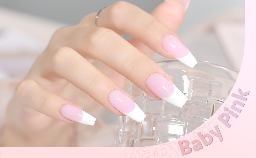 GAOY Baby Pink Gel Nail Polish, 16ml Soak Off UV Light Cure Gel Polish for Nail Art DIY Manicure at Home, Color 1525