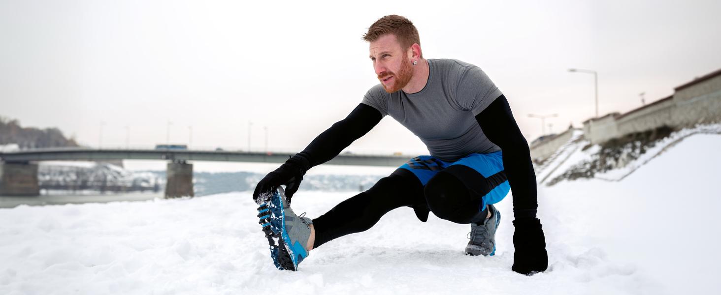 TELALEO 5 value pack Men's Thermal Compression Shirt Fleece Lined Long Sleeve Athletic Base Layer Cold Weather Gear Workout Top Outdoor Clothing Sport Exercise Menswear  Beige Biker Crewneck Plain christmas gifts dealsforyoudays