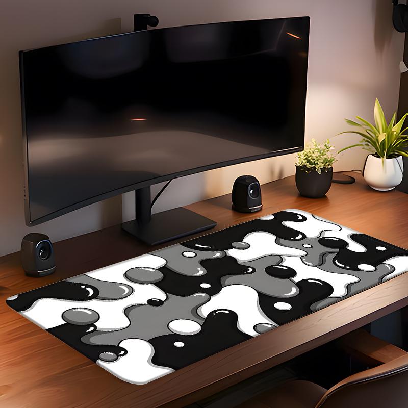 Abstract Pattern Mouse Pad, Rectangular Gaming Mouse Pad, Non-Slip Rubber Pad, Aesthetic Desktop Protective Pad for Laptop and Desktop Computer Gaming, Premium Multipurpose Mousepad, Gaming Accessory, Made for Gaming, Decoration