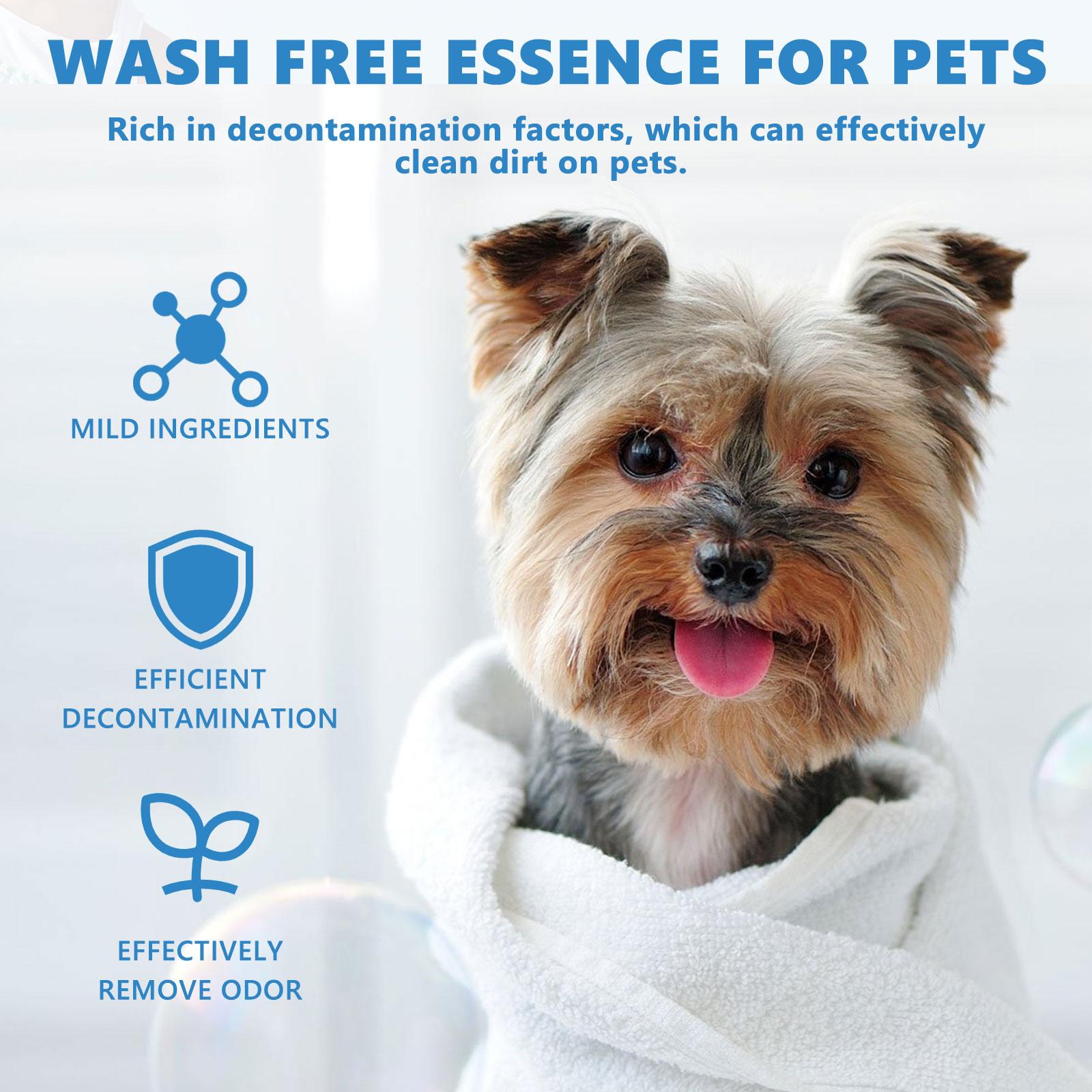 Yegbong Pet No-Rinse Essence Set - No-Rinse Grooming Essence for Cats and Dogs That Cleanses Fur, Fluffs, Smooths, and Provides Fragrant Care, Smoothness