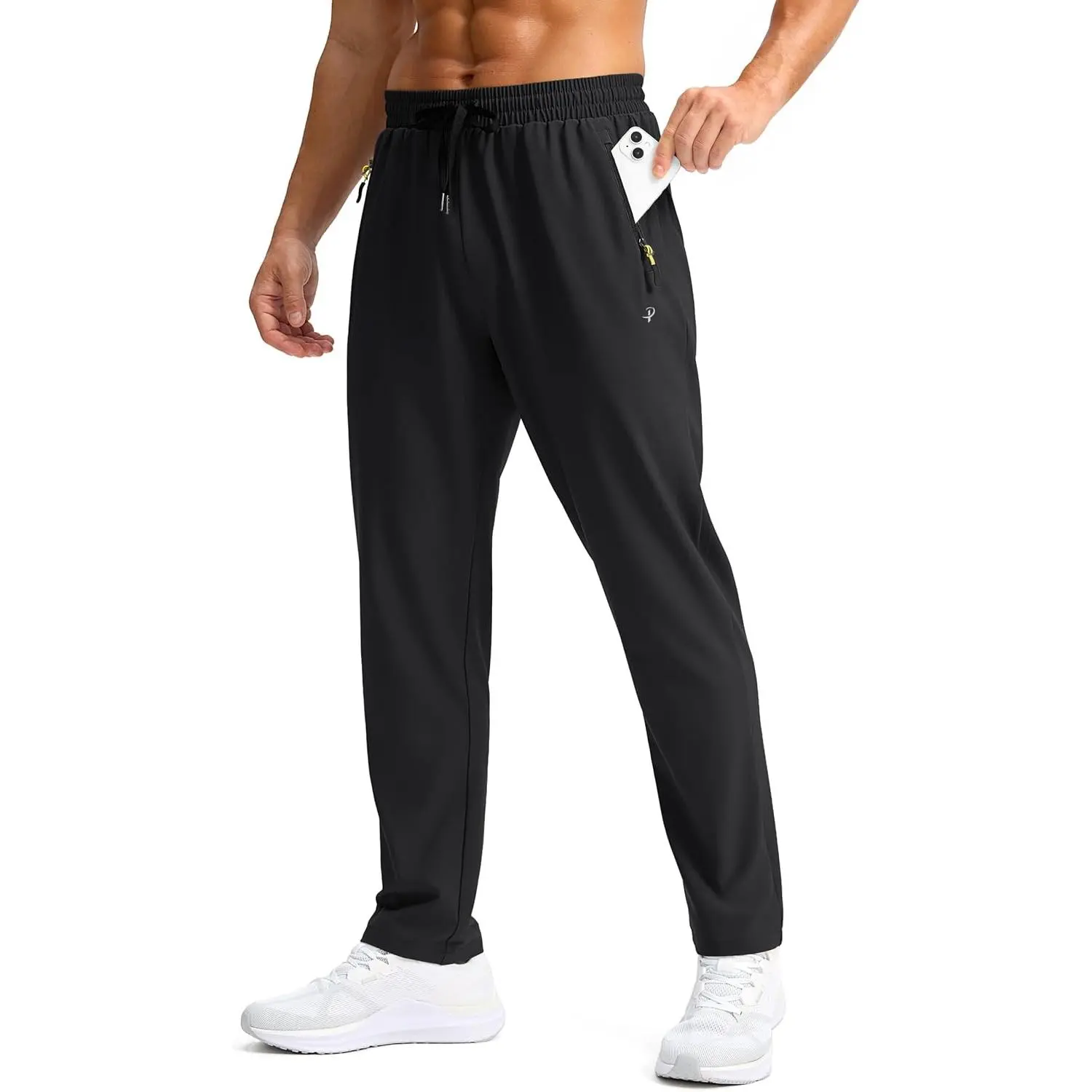 Men's Lightweight Hiking Pants Quick Dry Outdoor Sweatpants with Zipper Pockets for Athletic Workout Casual Travel