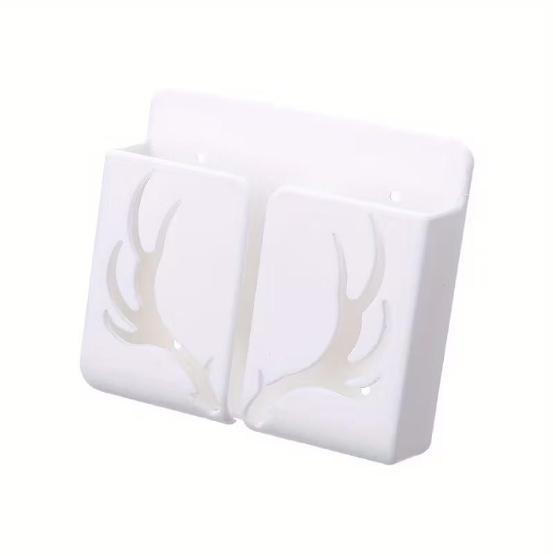 Wall-Mounted Remote Control Storage Box, Phone Charging Stand, Office Supplies Organizer, Convenient Hanging Compartment, 1pc