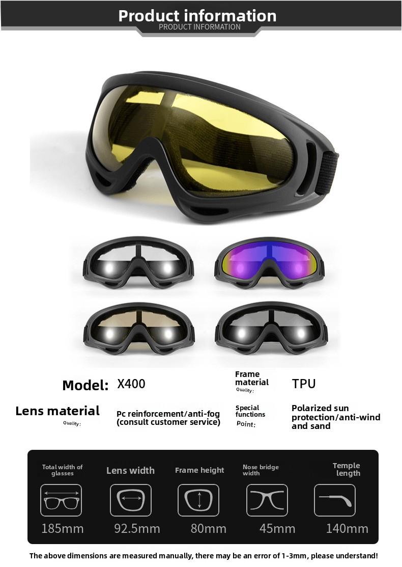 Outdoor cycling goggles, outdoor riding goggles, motorcycle goggles, sports Harley tactical windproof mask, outdoor sports sunshade and wind-sand protection goggles