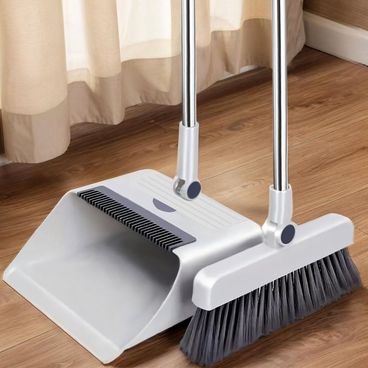 3in 1 Broom and Dustpan Set: Set - Efficient Broom and Dustpan Set and Floor Brush Heavy-duty Long-handled Broom for Indoor and Outdoor Cleaning 3in 1 Broom and Dustpan Set: Set - Efficient Broom and Dustpan Set and Floor Brush Heavy-duty Long-handled Broom for Indoor and Outdoor Cleaning